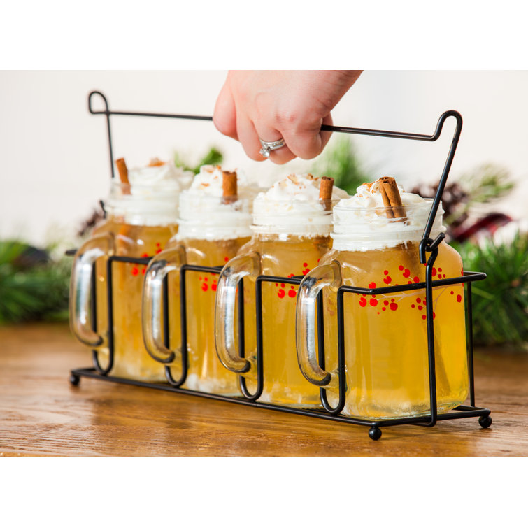 August Grove® Mingus 4 Piece 16oz. Glass Mason Jar Glassware Set